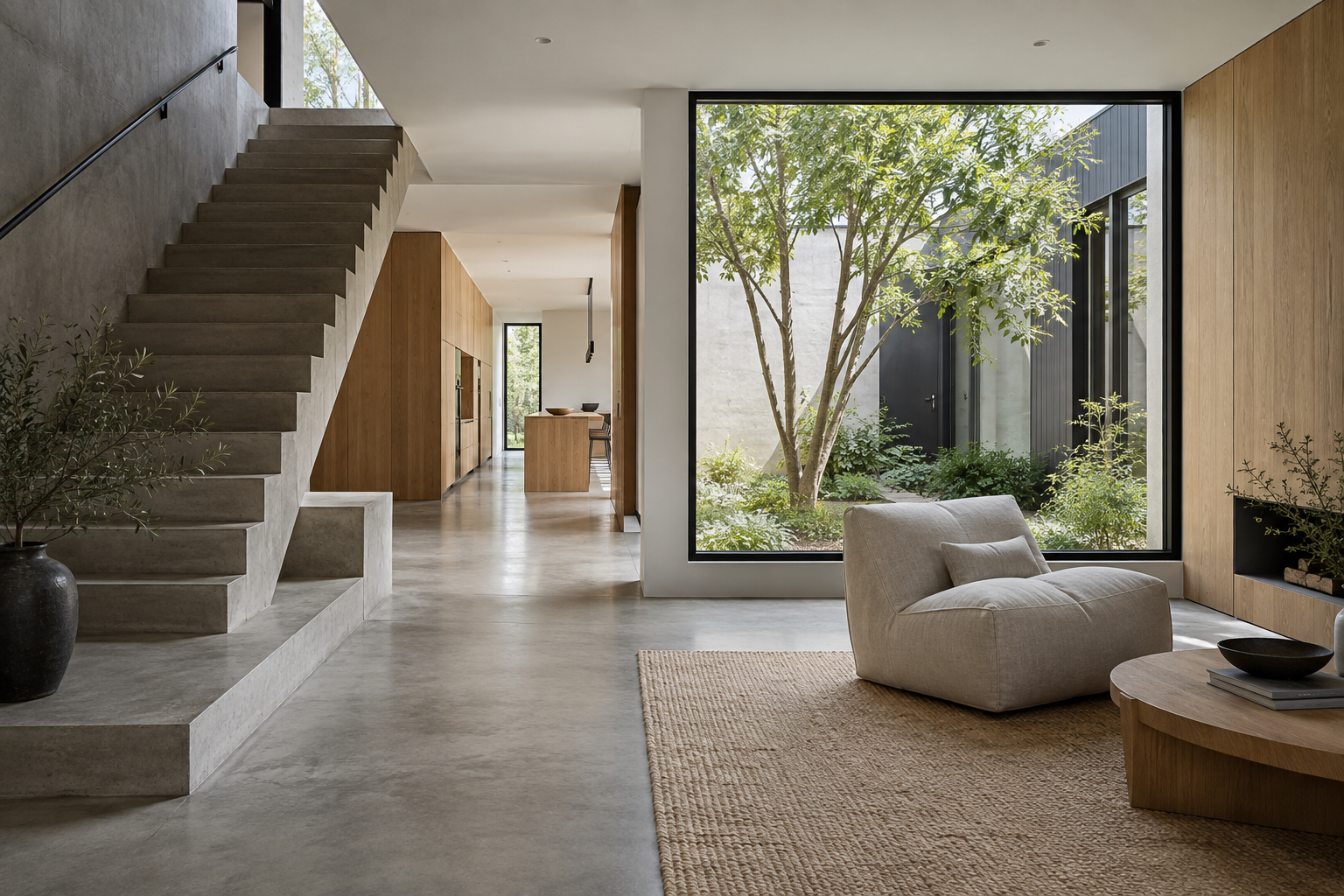 Courtyard House interior in the NORTH FORM architecture demo