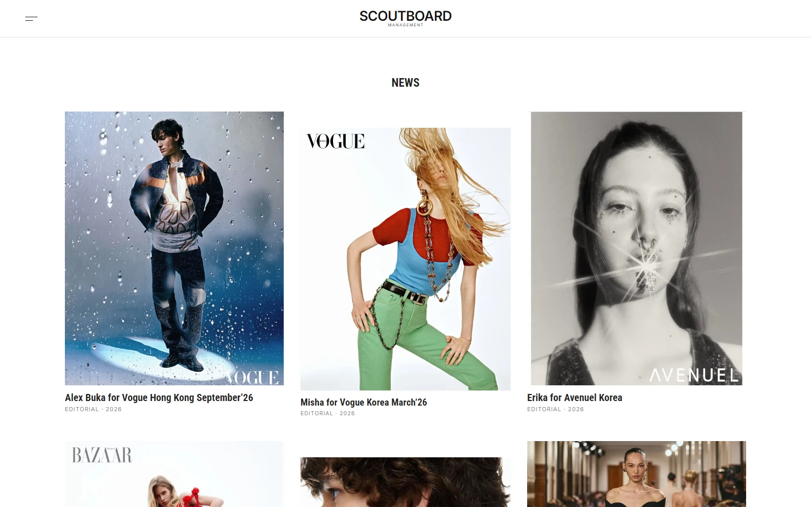 Scoutboard Management news archive with editorial image cards